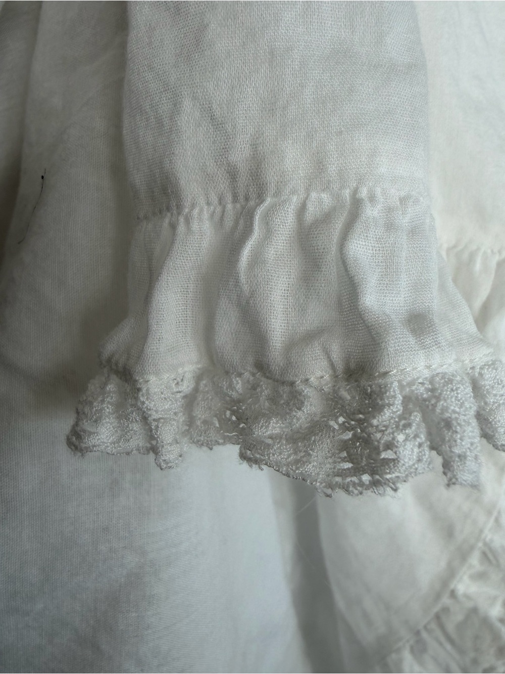 DOÉN “Heirloom Monogram” Nightgown, White, Embroidery Monogram, “M” Size L - Picture 9 of 15